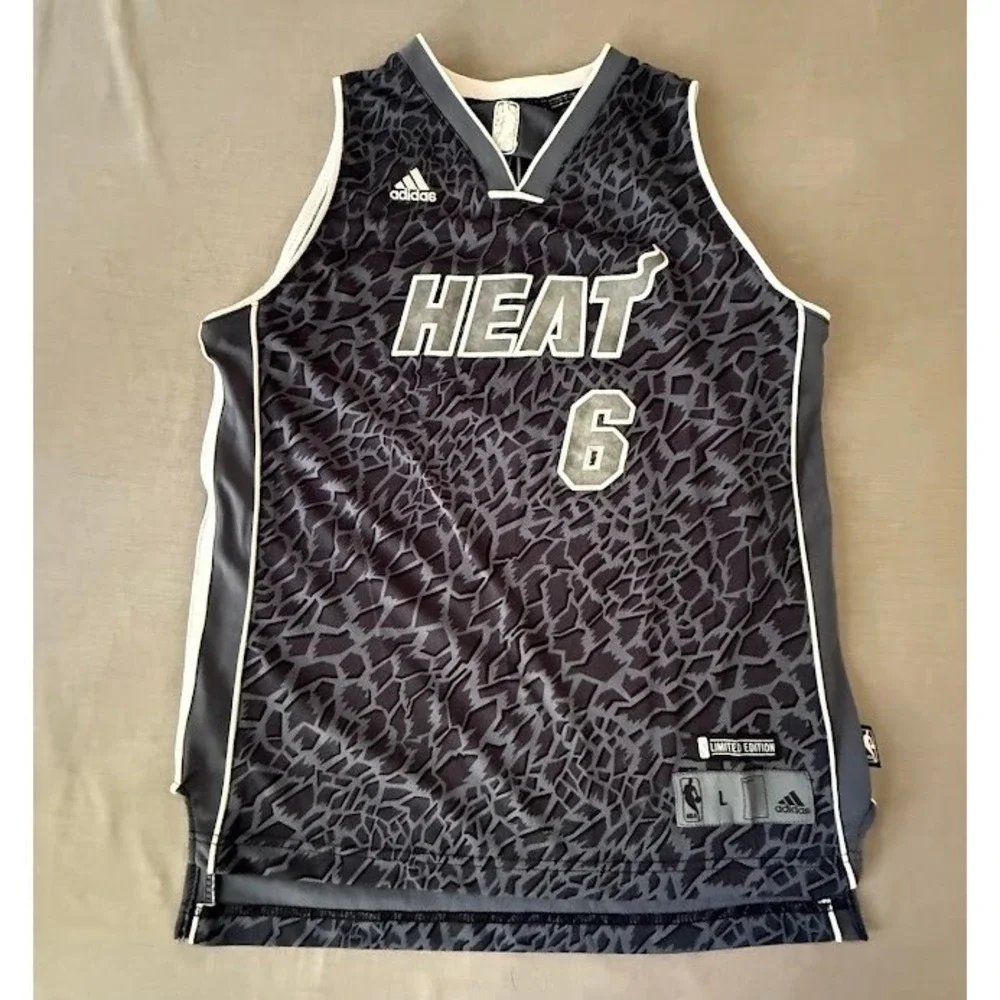 Adidas NBA‎ Miami Heat LeBron James #6 Limited Edition Basketball Jersey Boys.L